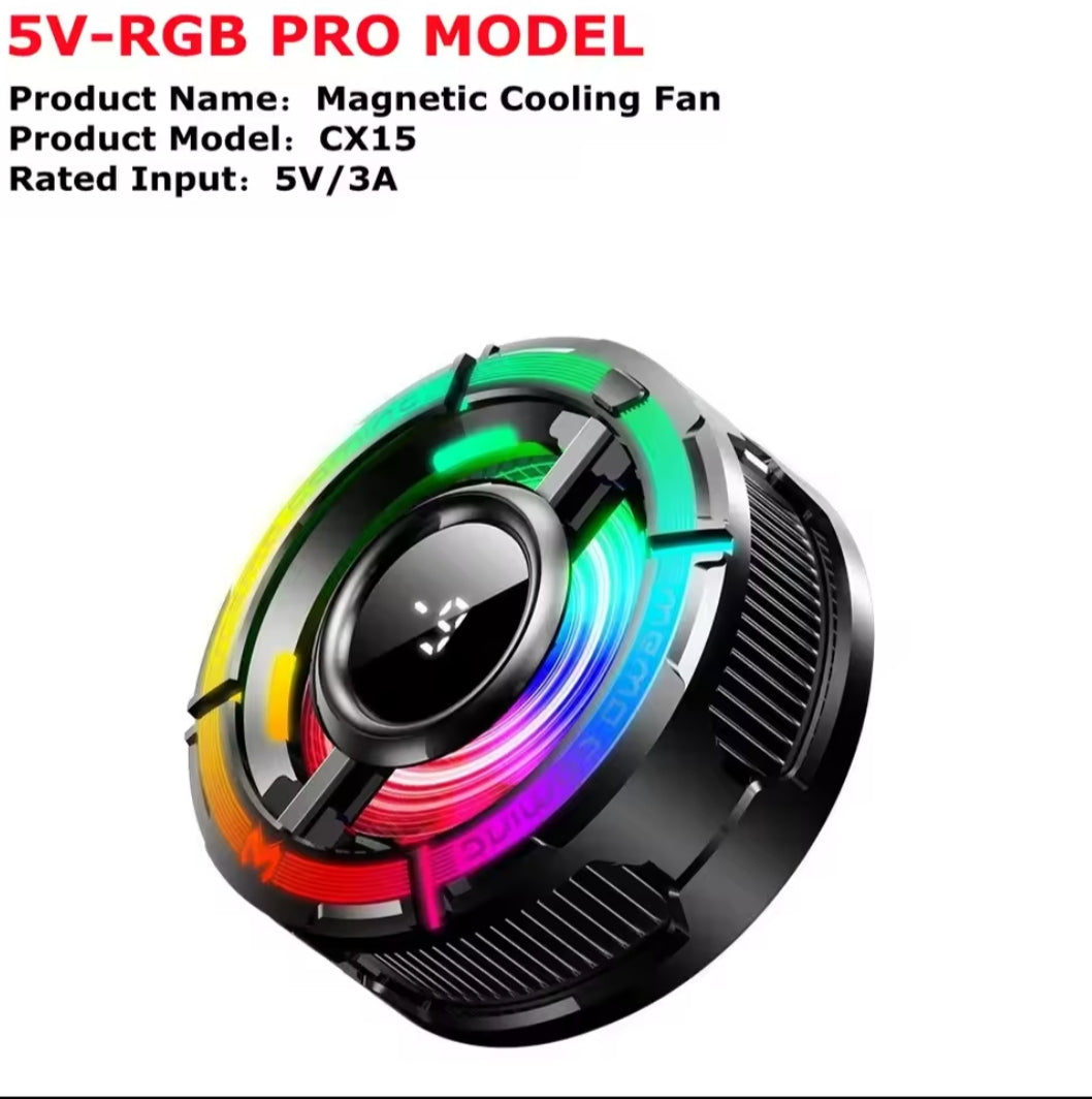 MEMO CX15 Mobile Phone 5V/3A AI Freeze PUBG Game Cooler Semiconductor Magnetic/Back-clip Cooling Fan Radiator for IPhone Android
