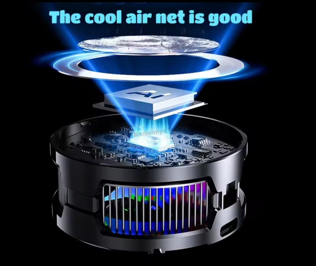 MEMO CX15 Mobile Phone 5V/3A AI Freeze PUBG Game Cooler Semiconductor Magnetic/Back-clip Cooling Fan Radiator for IPhone Android