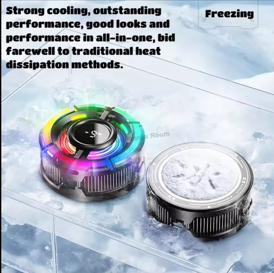MEMO CX15 Mobile Phone 5V/3A AI Freeze PUBG Game Cooler Semiconductor Magnetic/Back-clip Cooling Fan Radiator for IPhone Android