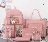 Korein style 4 piece bag for Girls school and collage bags for girls