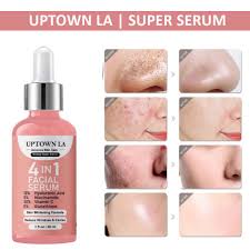 UPTOWN LA 4IN1 Super Skin Glowing Serum | 5% Niacinamide, 30% Vitamin C 10%, Vitamin E 10% & HA | 30 ml